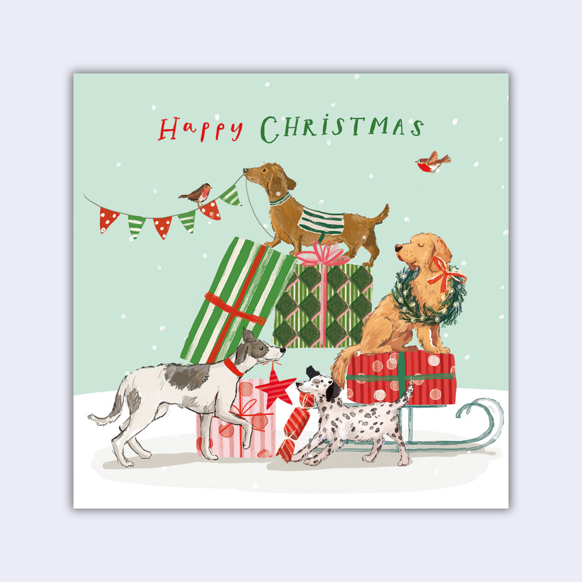 Sleigh Dogs Pack of 10 Greeting Cards