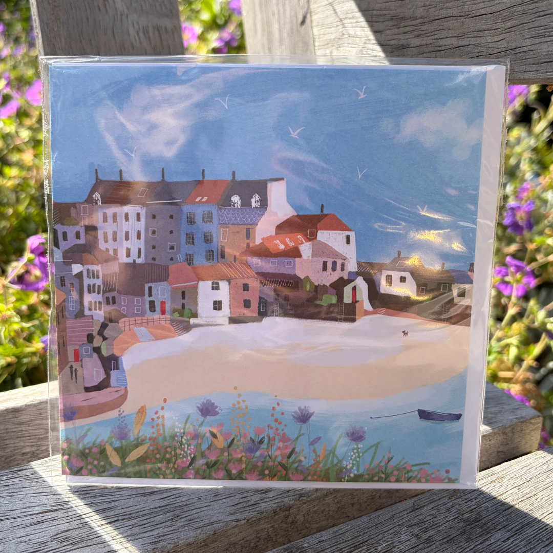 Down by the Harbour Single Greeting Card