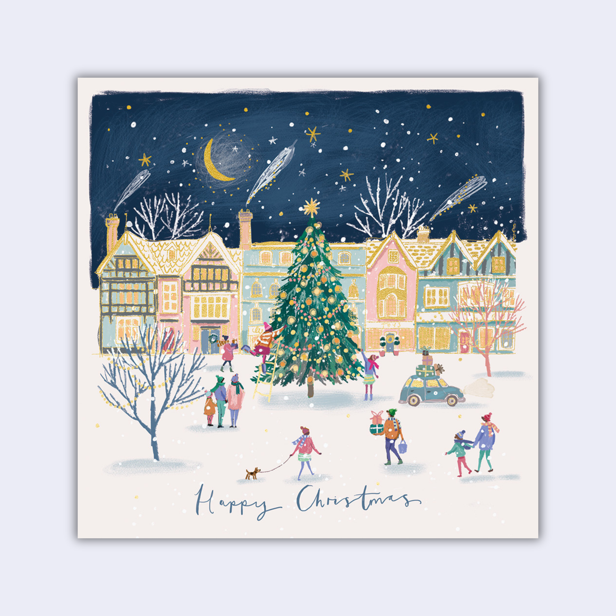 Christmas Village Pack of 10 Greeting Cards