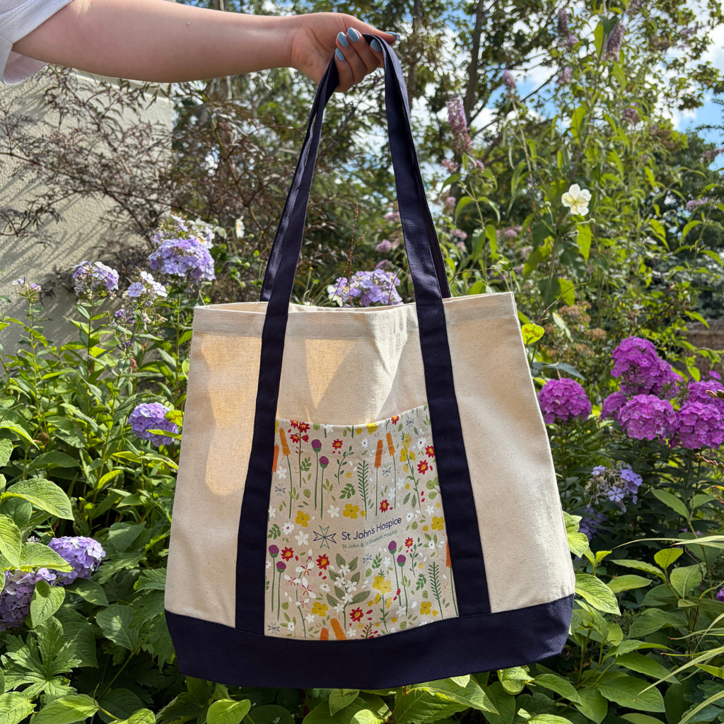 Hospice Garden Large Canvas Tote Bag