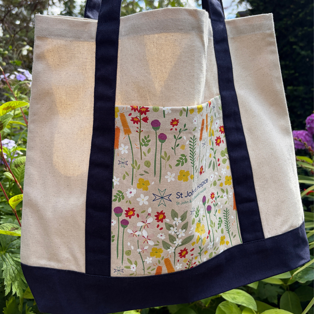 Hospice Garden Large Canvas Tote Bag