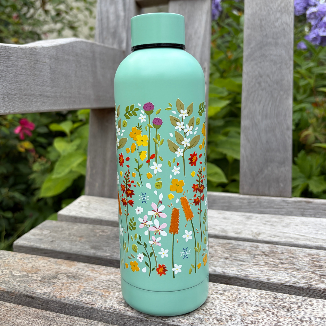 Hospice Garden Stainless Steel Water Bottle (Green)