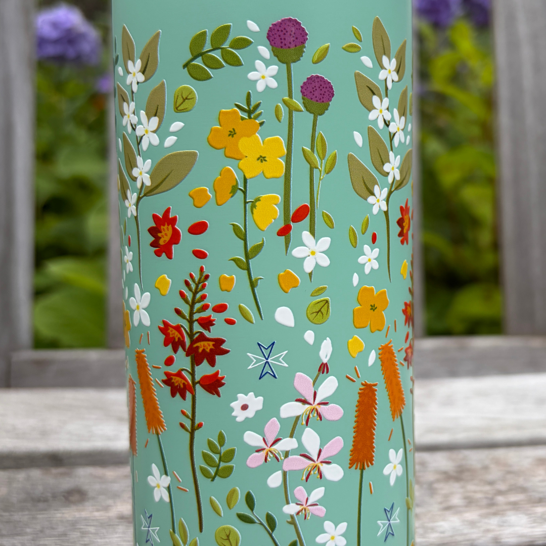 Hospice Garden Stainless Steel Water Bottle (Green)
