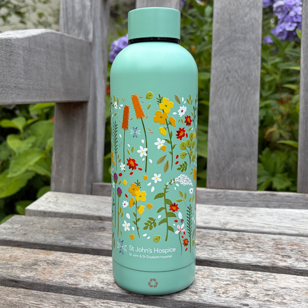 Hospice Garden Stainless Steel Water Bottle (Green)