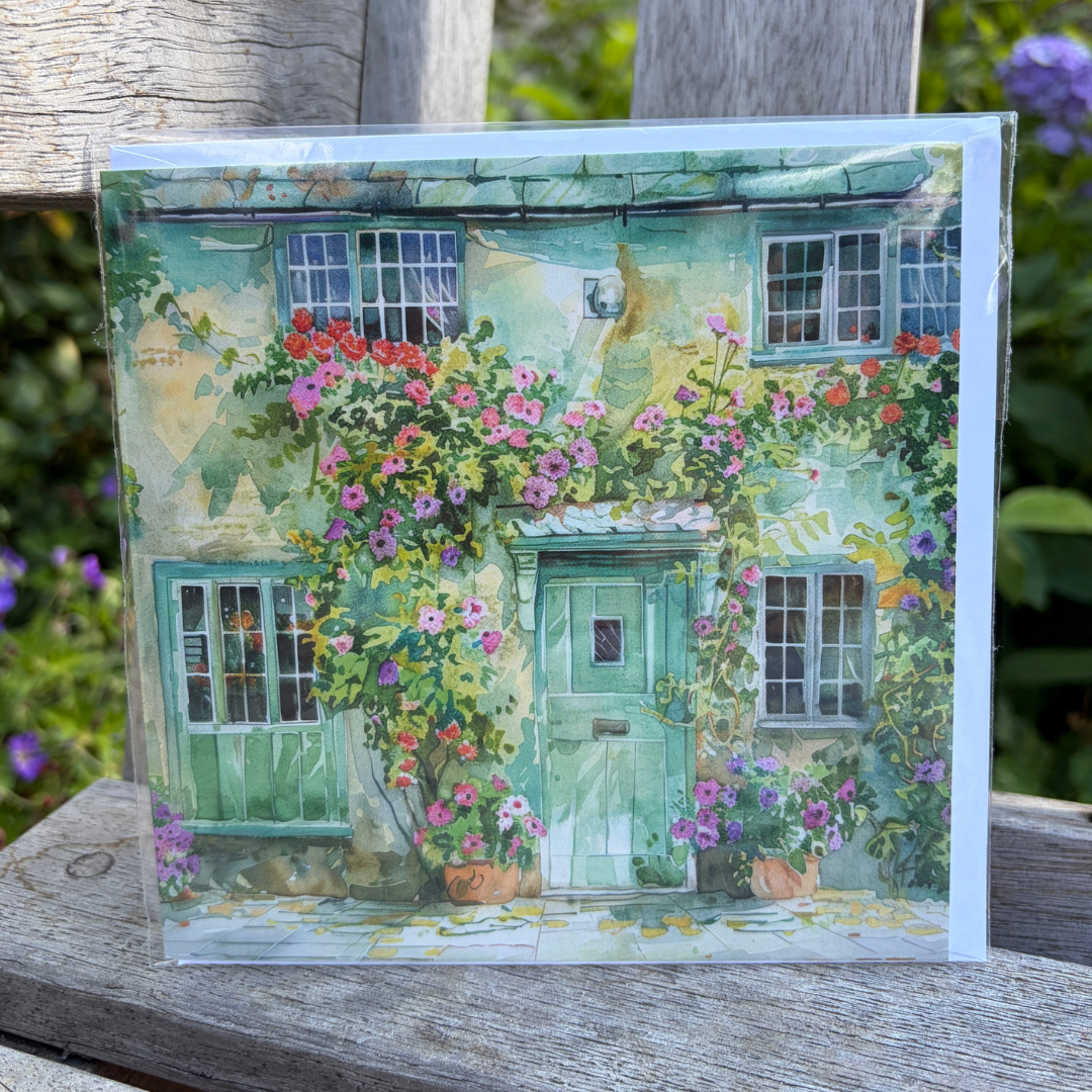 Spring Doorway Single Greeting Card